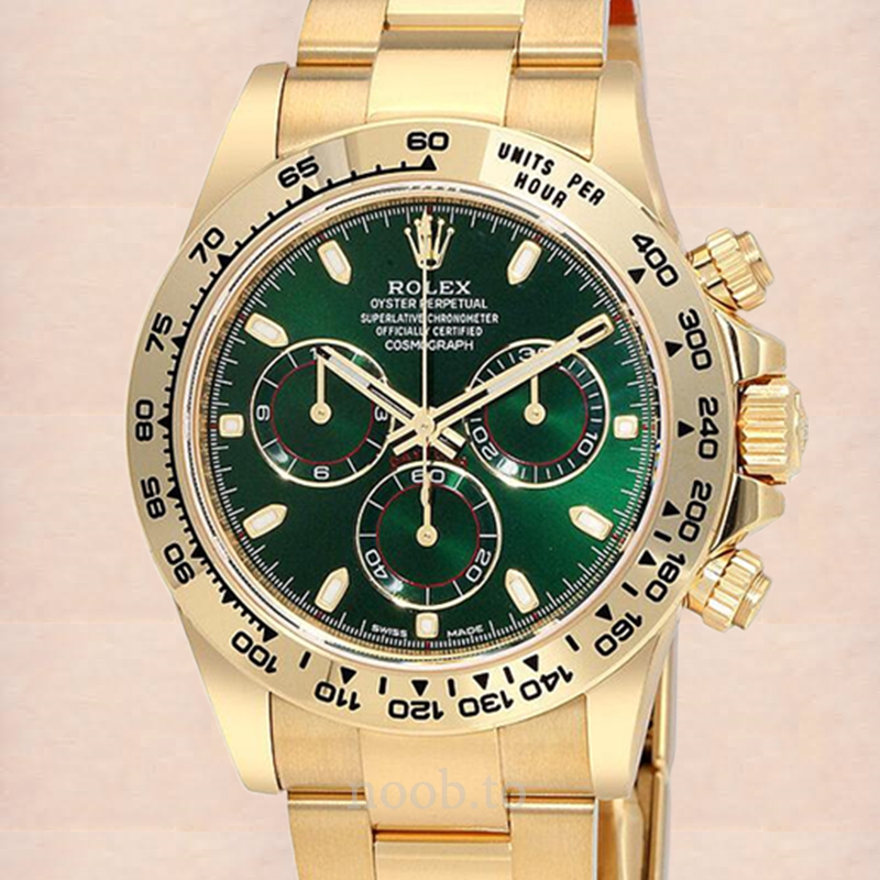 Rolex Daytona 116508GRSO Men's Green Dial Yellow Gold-Tone - Noob ...